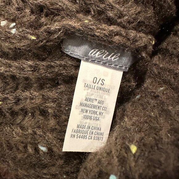 NWT - Aerie Chunky Winter Beanie Hat Olive Green - Picture 4 of 5